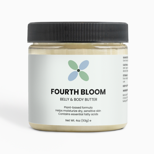 Fourth Bloom Belly & Body Butter jar, 4 oz organic shea