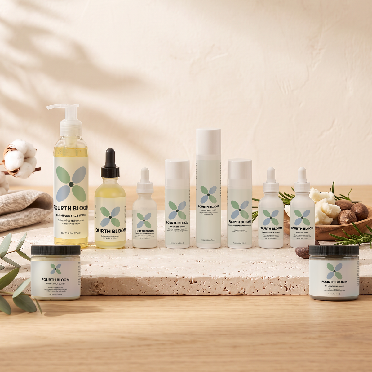 All ten Fourth Bloom products together