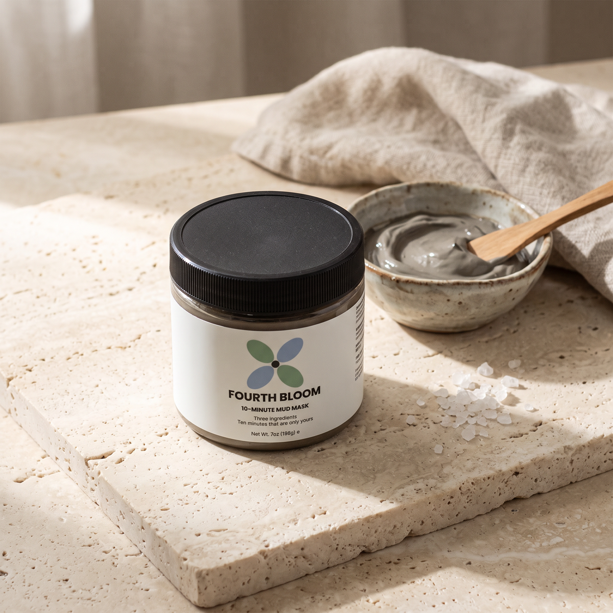 Fourth Bloom 10-Minute Mud Mask with natural ingredients