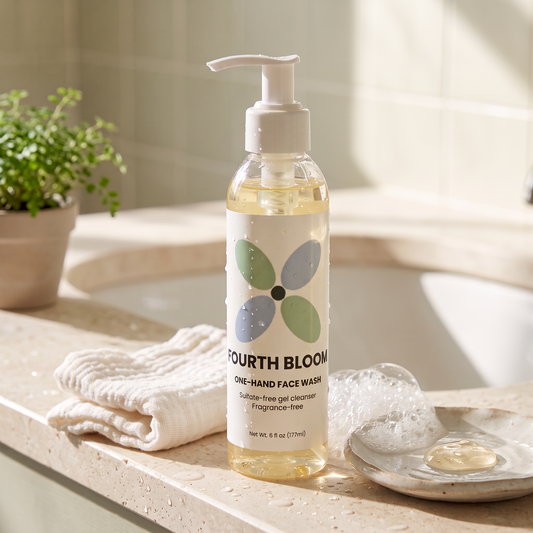 Fourth Bloom One-Hand Face Wash with natural ingredients