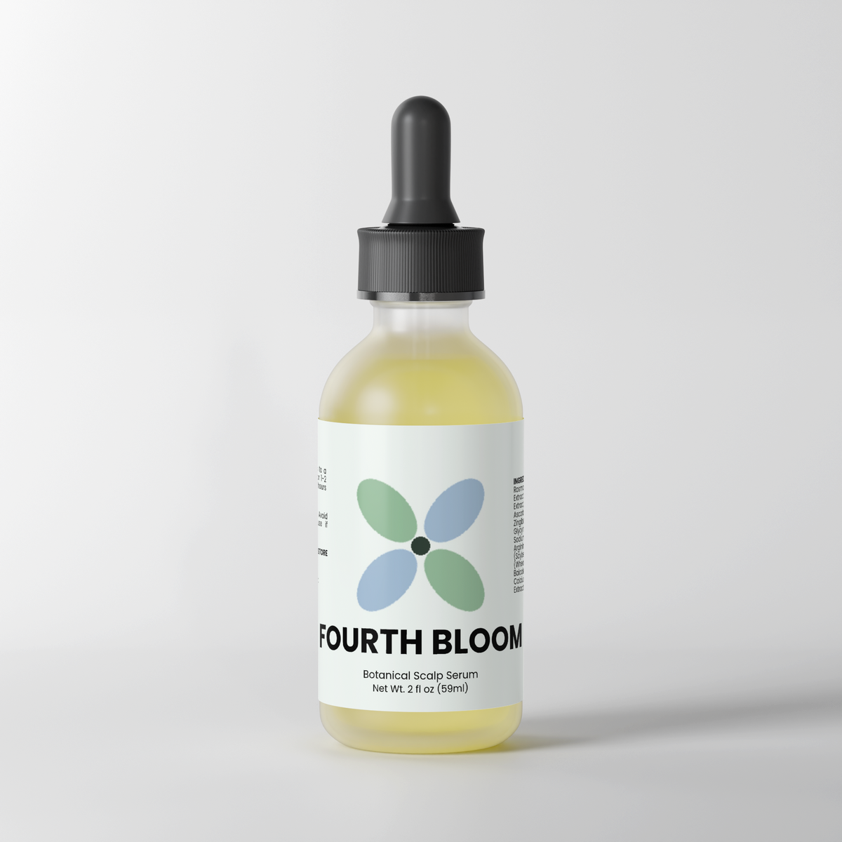 Fourth Bloom Botanical Scalp Serum bottle, 2 fl oz, front label
